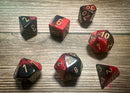 Gemini Black-Red/gold Polyhedral 7-Dice Set