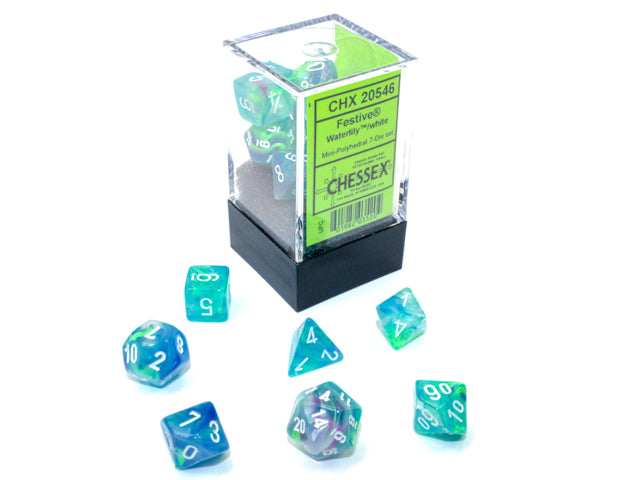 Festive Mini-hedral Waterlily/white 7-Die set