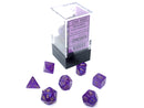 Borealis Mini-hedral Royal Purple/gold Luminary 7-Die