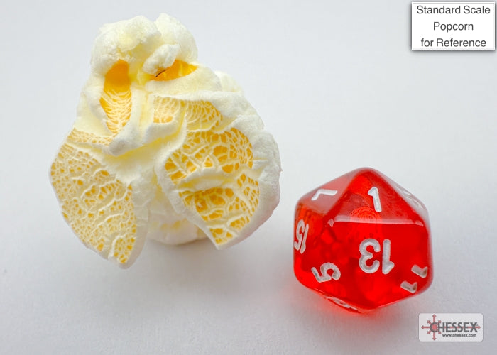 Translucent Mini-hedral Red/white 7-Die Set
