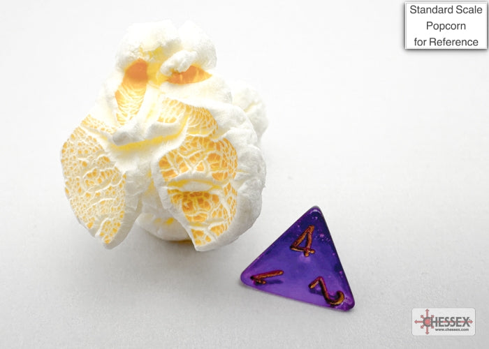 Borealis Mini-hedral Royal Purple/gold Luminary 7-Die