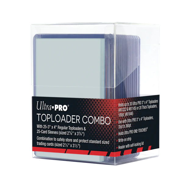 UP 3" x 4" Regular Toploader Combo Pack (Standard Size)