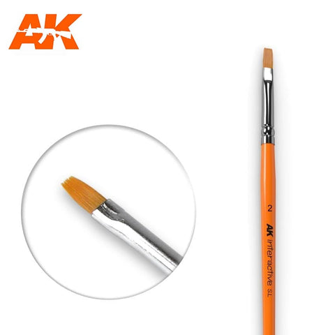 AK Interactive Flat Brush 4 Synthetic
