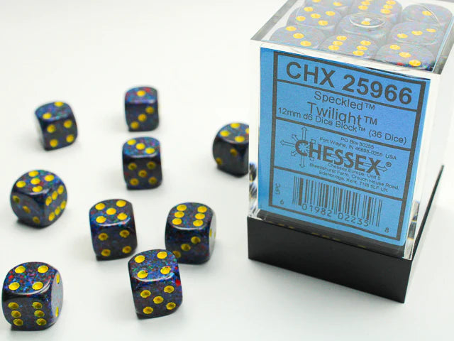 12mm d6 Dice Block (36 Dice - Speckled: Twilight)