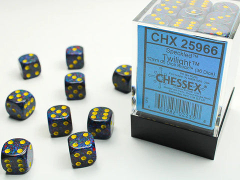 12mm d6 Dice Block (36 Dice - Speckled: Twilight)