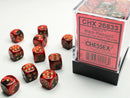 12mm d6 Dice Block (36 Dice - Gemini: Black-Red/Gold)