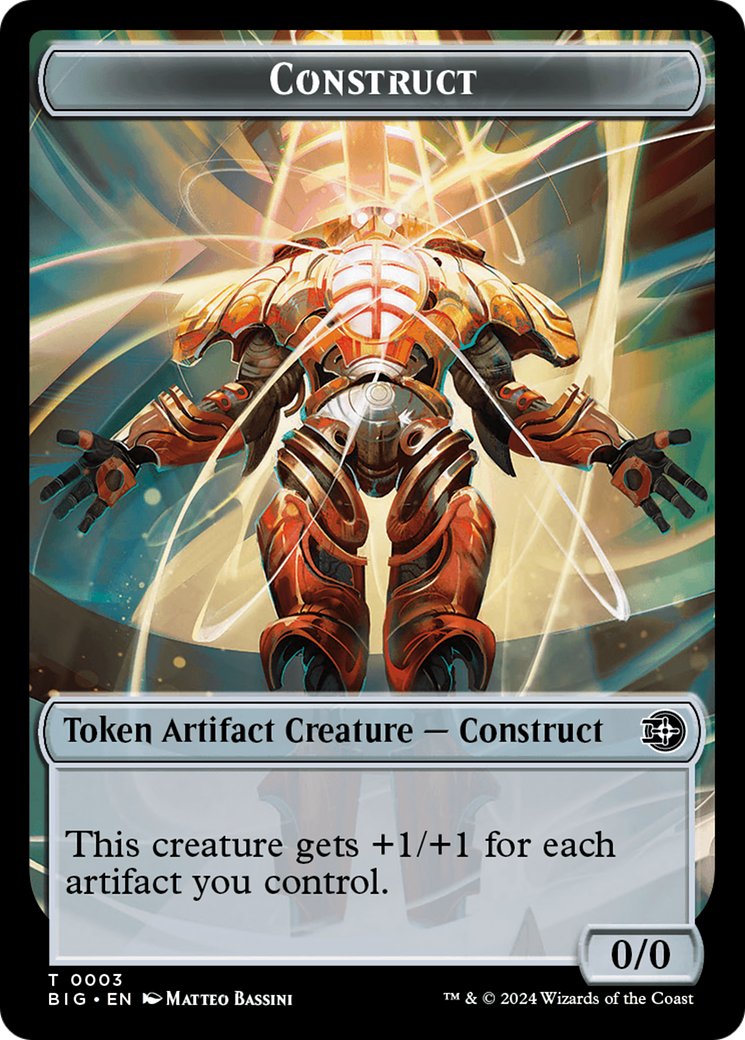 Construct Token // Plot Token Double-Sided Token [Outlaws of Thunder Junction: The Big Score Tokens]
