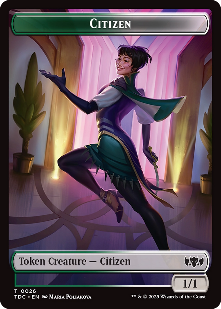 Eldrazi // Citizen Double-Sided Token [Tarkir: Dragonstorm Commander Tokens]