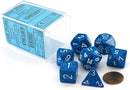 CHESSEX POLYHEDRAL SPECKLED 7-DIE SET WATER