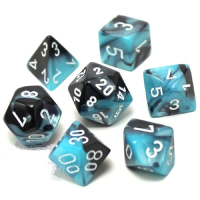 Gemini Dice - Black-shell/White