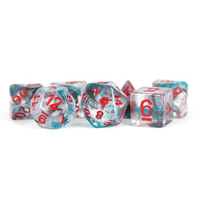 Dice: Resin 16mm 7pc Set: Unicorn Battle Wounds