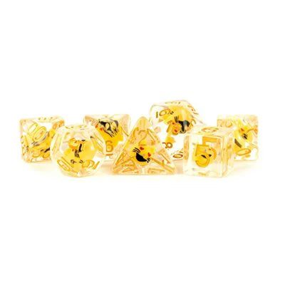 Dice: 7 pc: 16 mm: Resin: Cat Dice