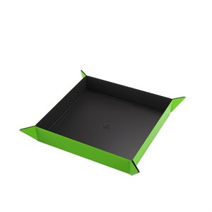 Magnetic Dice Tray: Square: Black / Green