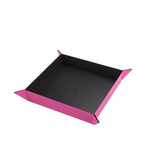 Magnetic Dice Tray: Square: Black / Pink