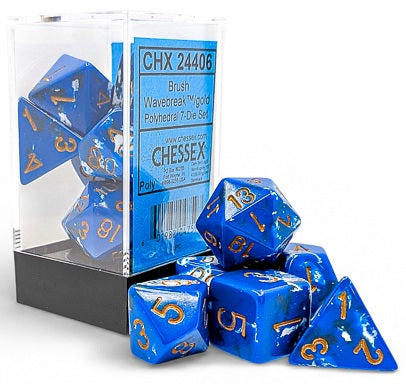 Dice: 7 pc: Brush : Wavebreak / Gold