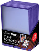 UP 3" x 4" Toploader Ultra Clear, Purple Border