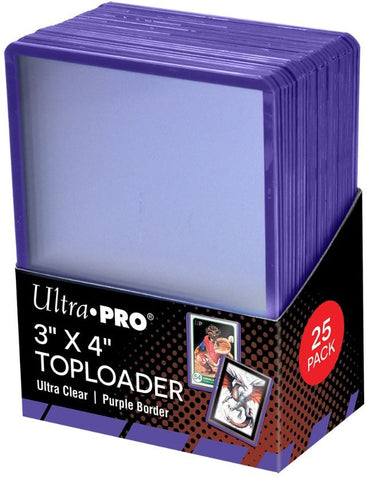 UP 3" x 4" Toploader Ultra Clear, Purple Border