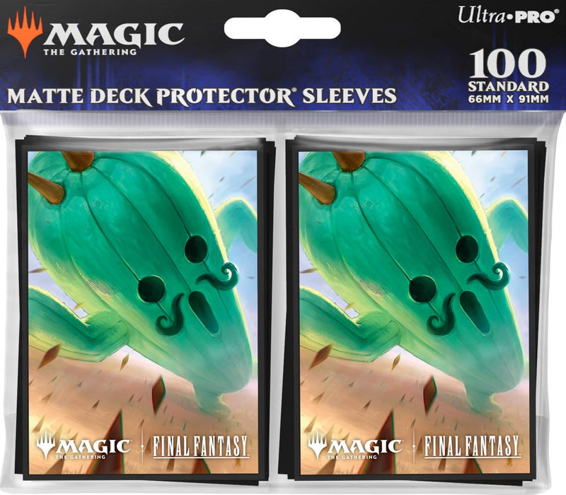 Ultra PRO Deck Protector Sleeves 100ct – MTG Universes Beyond: Final Fantasy (Jumbo Cactuar)