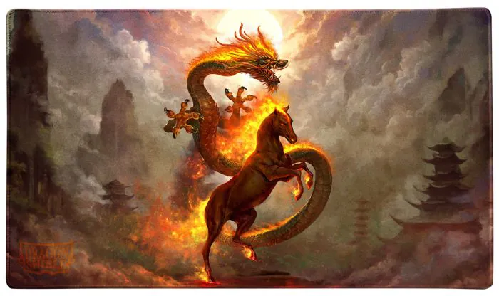 Dragon Shield Playmat with Tube – Fire Horse