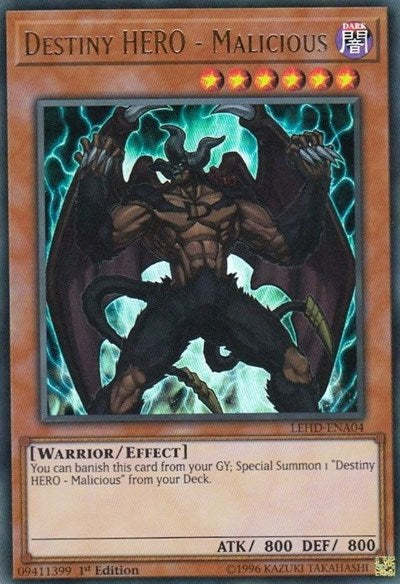 Destiny HERO - Malicious (UR) [LEHD-ENA04] Ultra Rare