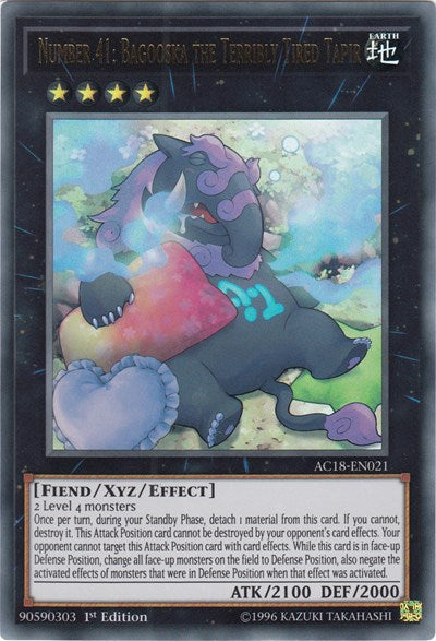 Number 41: Bagooska the Terribly Tired Tapir [AC18-EN021] Ultra Rare
