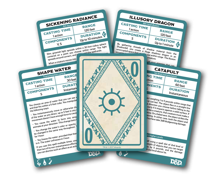 Spellbook Cards Xanathar's Guide to Everything