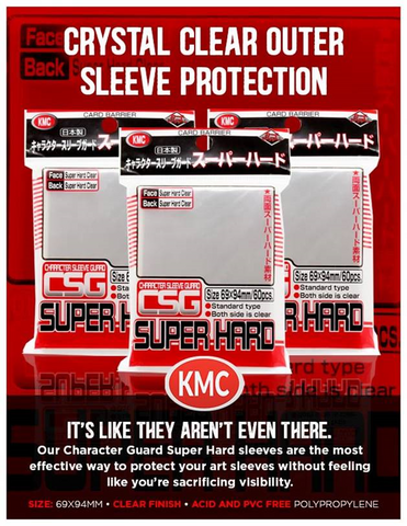 KMC Character Guard Super Hard Clear Sleeves x60